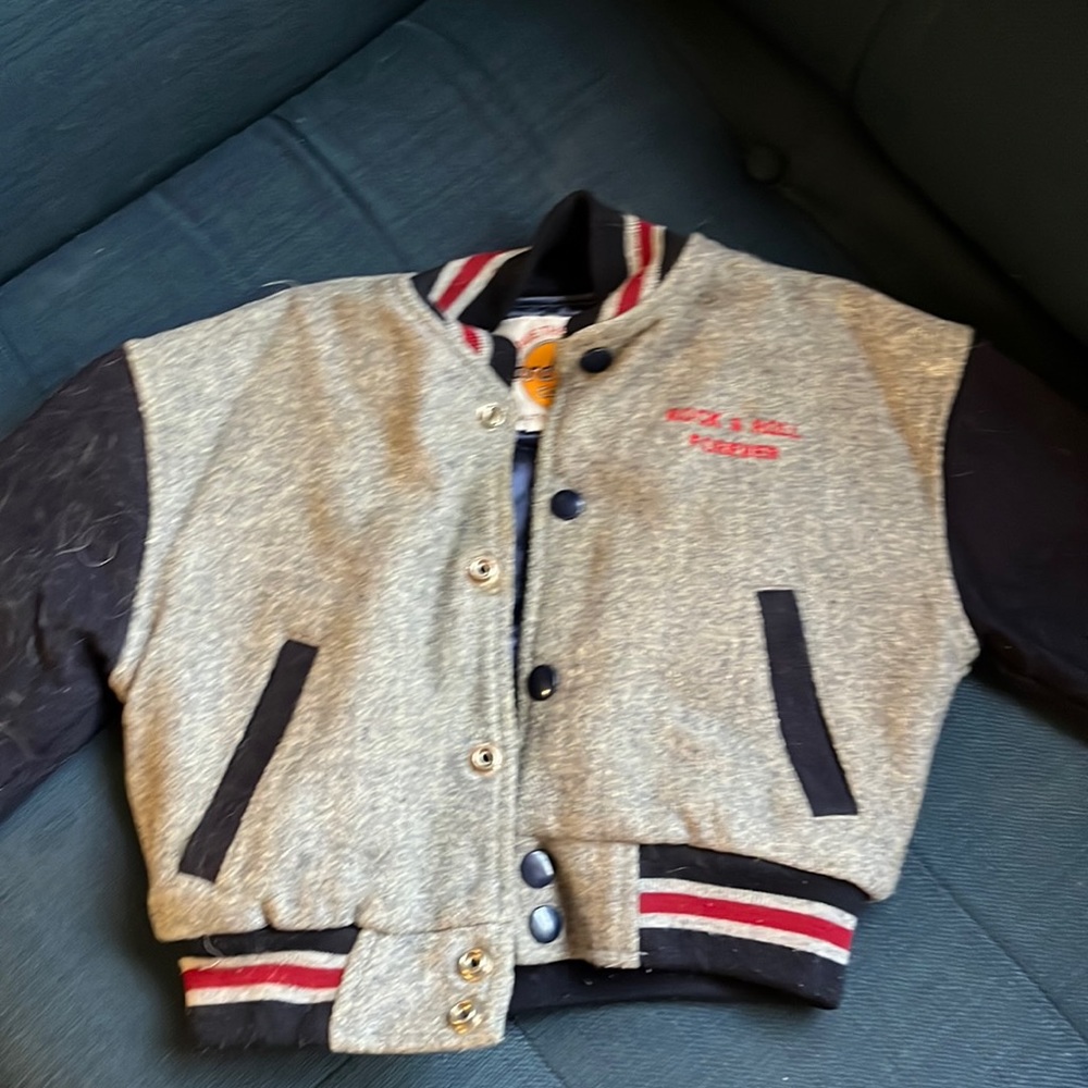 Hard Rock Cafe lettermen jacket gray